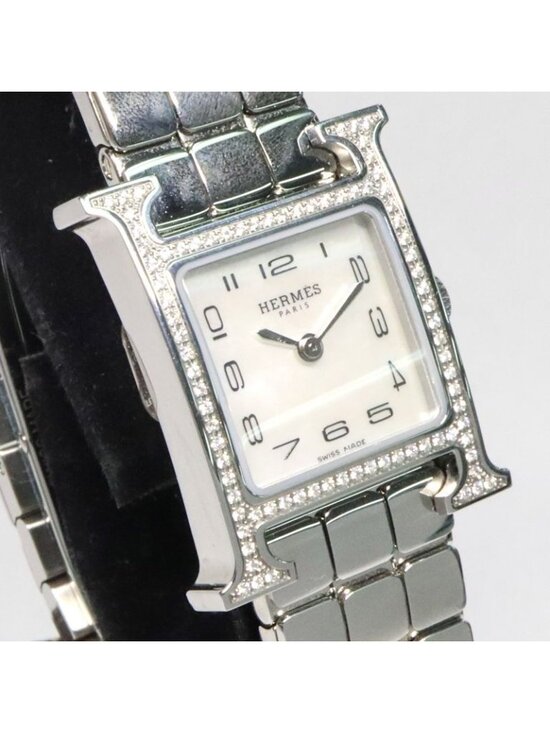 Hermes H Watch Mini 21 mm SS Ashie Bracelet White main image 9